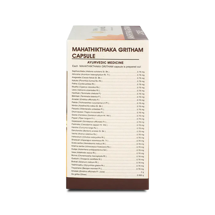 KERLA AYURVEDA MAHATHIKTHAKA GHRITHAM CAPSULE - Image 3